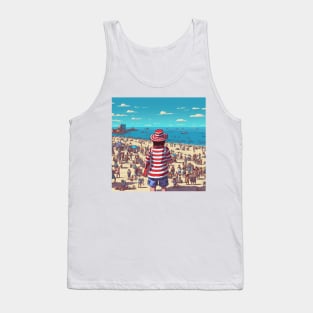 Waldo finds the beach Tank Top